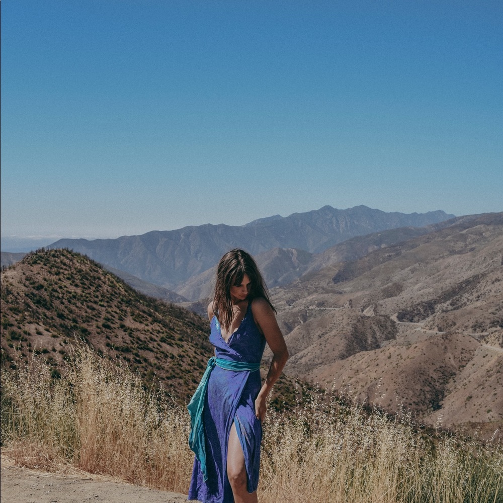 Indian silk wrap dress